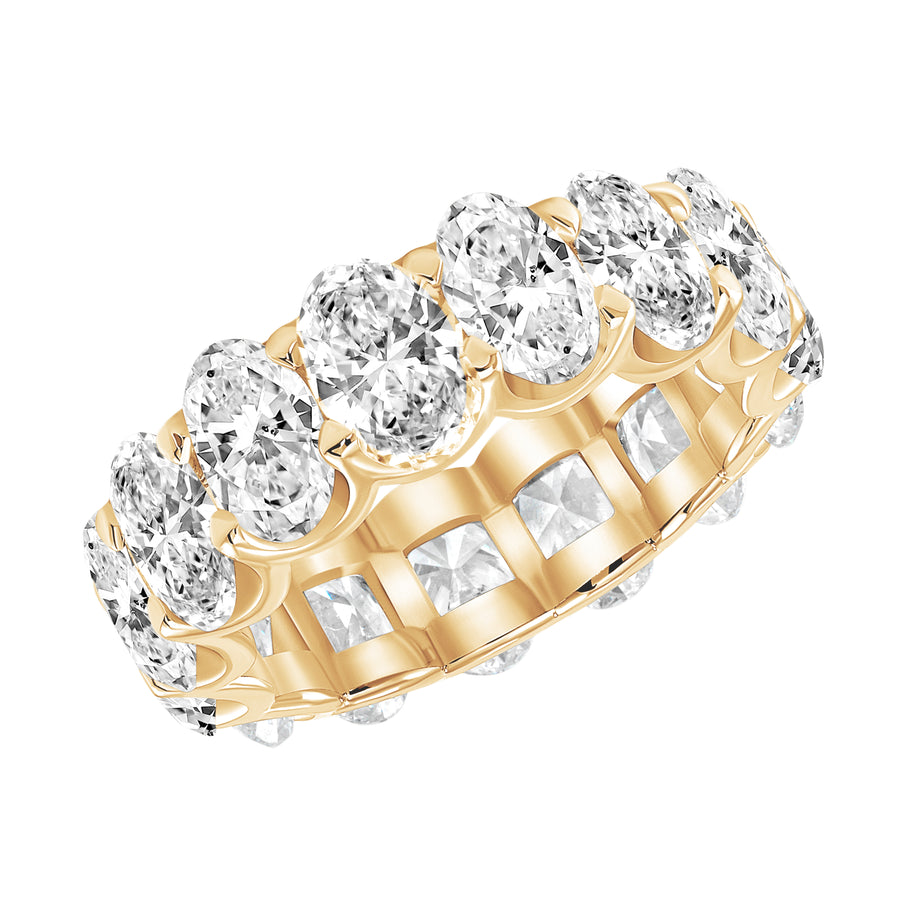 D&P Designs Oval Cut Eternity Band Yellow Gold