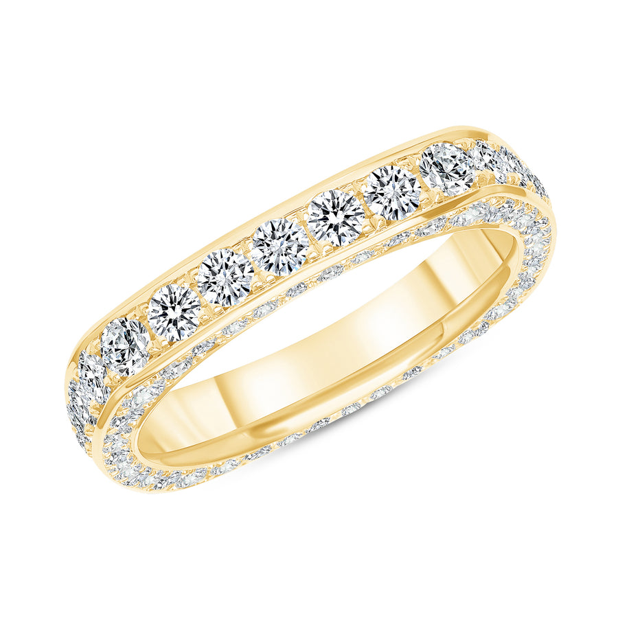 All Over Eternity Band Yellow Gold