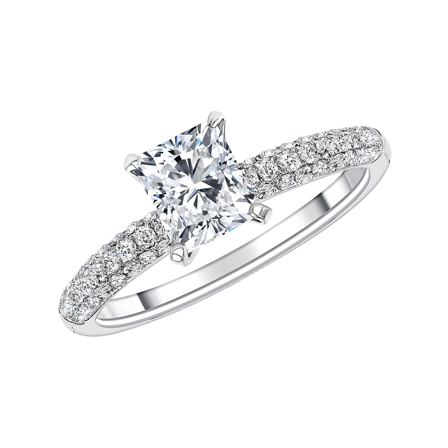 D&P Designs Four Prong Solitaire Engagement Ring Platinum