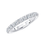 D&P Designs Half Way Pave Eternity Band White Gold