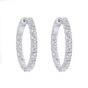 D&P In & Out Earrings White Gold Platinum
