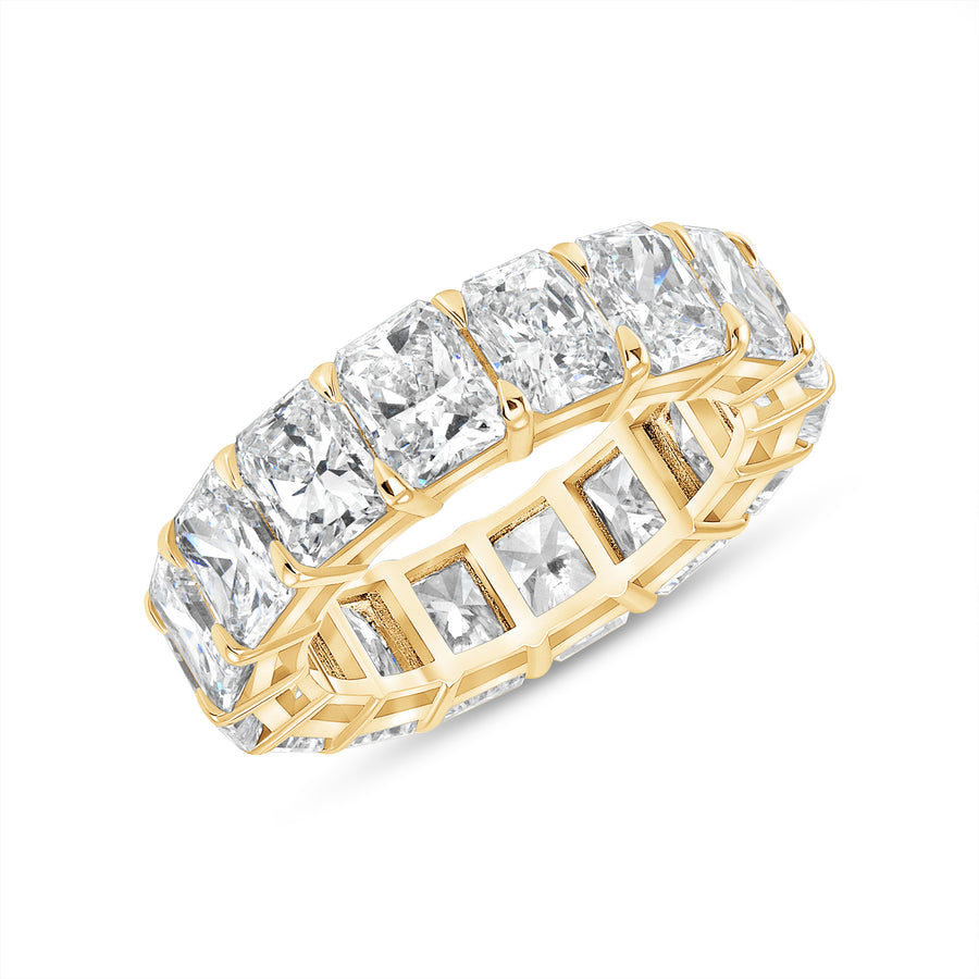 D&P Designs Radiant Cut Eternity Band Yellow Gold