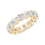 D&P Designs Round Brilliant Cut Eternity Band Yellow Gold