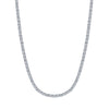 D & P Designs Traditional Straight Line Tennis Necklace White Gold