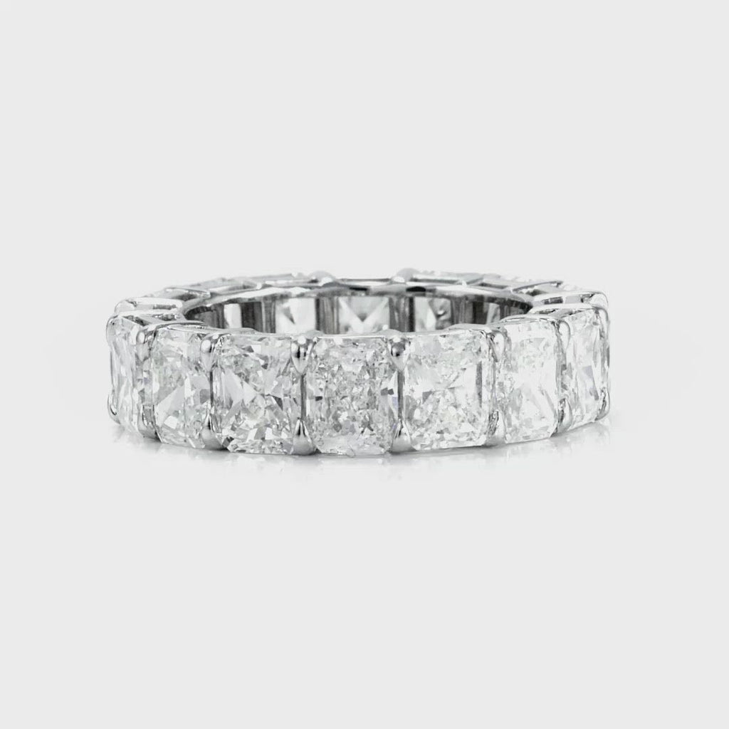 D&P Designs Radiant Cut Eternity Band White Gold