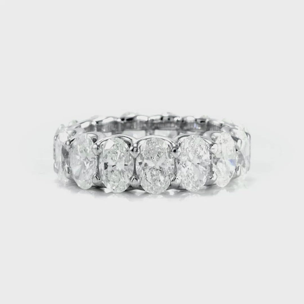 D&P Designs Oval Cut Eternity Band White Gold